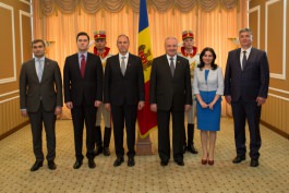 Președintele Republicii Moldova a primit scrisorile de acreditare  ale Ambasadorilor Republicii Austria, Republicii Coreea și României 