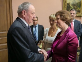 Nicolae Timofti a avut o întrevedere cu Catherine Ashton, Înaltul Reprezentant al UE pentru afaceri externe