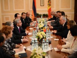Nicolae Timofti a avut o întrevedere cu președintele Armeniei, Serzh Sargsyan