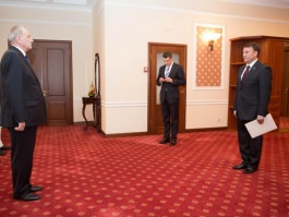 Nicolae Timofti received the letters of accreditation of Turkmen Ambassador Nurberdy Amanmuradov