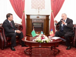 Nicolae Timofti received the letters of accreditation of Turkmen Ambassador Nurberdy Amanmuradov