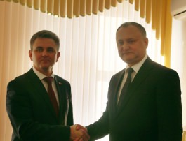 President Igor Dodon and Transnistrian region leader Vadim Krasnoselsky had a working meeting in Bender today