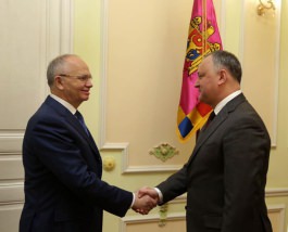 President Igor Dodon today met Russian Ambassador to Moldova Farit Mukhametshin