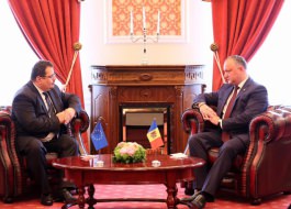 Президент Игорь Додон встретился с главой Делегации ЕС в Республике Молдова Петером Михалко