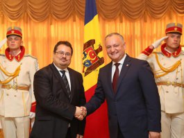 President of the country, Igor Dodon met today with Ambassador Peter Michalko, Head of the European Union Delegation to Moldova