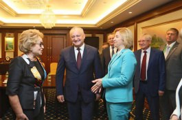 Igor Dodon, președintele țării a avut o întrevedere cu Preşedintele Consiliului Federaţiei al Adunării Federale a Federaţiei Ruse, Valentina Matvienko