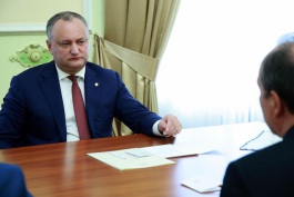 Игорь Додон встретился с Чрезвычайным и Полномочным Послом Румынии в Республике Молдова
