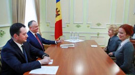 Președintele Igor Dodon a avut o întrevedere cu E.S. Valeria Biagiotti, Ambasador Extraordinar şi Plenipotenţiar al Republicii Italiene în Republica Moldova