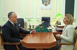 Președintele Igor Dodon  a avut o întrevedere cu başkanul Găgăuziei, Irina Vlah.