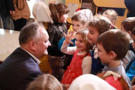 Igor Dodon a vizitat astăzi grădinița de copii din orașul Ciadîr-Lunga