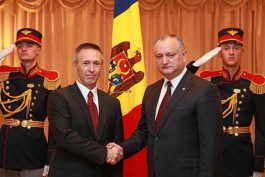 The President of the Republic of Moldova received the credentials of three approved ambassadors