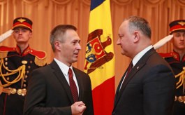 The President of the Republic of Moldova received the credentials of three approved ambassadors