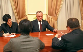 Președintele țării a avut o întrevedere cu Şeful Delegaţiei UE în Republica Moldova