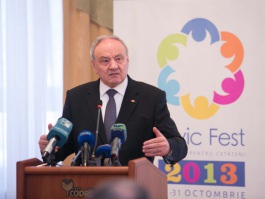 Președintele Nicolae Timofti a participat la conferința  „Civic Fest 2013: Moldova pentru cetățeni”