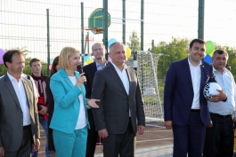 The President took part in the opening ceremony of two sports complexes