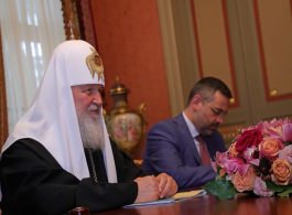 Președintele Igor Dodon a avut o întrevedere cu Patriarhul Moscovei și al Întregii Rusii, Chiril