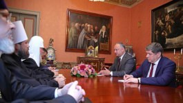 Президент Игорь Додон провел встречу со Святейшим Патриархом Московским и Всея Руси, Кириллом