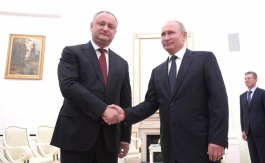 Igor Dodon a avut o întrevedere cu Vladimir Putin