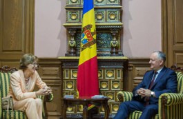 Igor Dodon a avut o întrevedere cu Julia Monar în legătură cu încheierea mandatului de ambasador în țara noastră