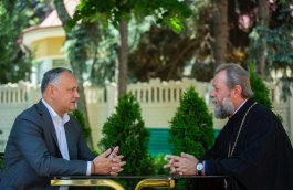 Președintele Republicii Moldova, Igor Dodon, a avut o întrevedere cu Înalt Prea Sfinţitul Vladimir, Mitropolitul Chişinăului şi al Întregii Moldove