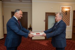 Președintele Republicii Moldova a primit scrisorile de acreditare ale Ambasadorului agreat al Republicii Turcia în țara noastră