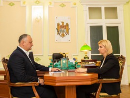 Președintele Igor Dodon a avut o întrevedere cu Başcanul Găgăuziei, Irina Vlah