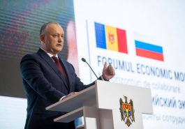Șeful statului a participat la ședința plenară a Forumului Economic moldo-rus