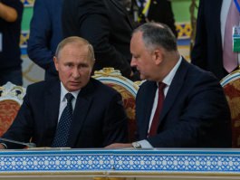 Președintele Republicii Moldova, Igor Dodon a avut o întrevedere de lucru cu Președintele Federației Ruse, Vladimir Putin