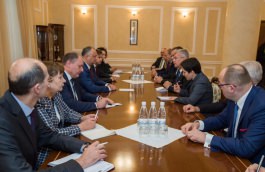 Șeful statului a avut o întrevedere cu delegaţia Senatului Republicii Polone care se află într-o vizită oficială în Republica Moldova