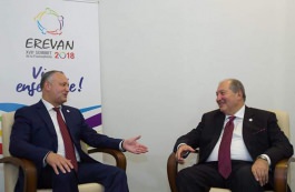 Președintele Republicii Moldova a avut întrevederi cu Președintele și prim-ministrul Armeniei