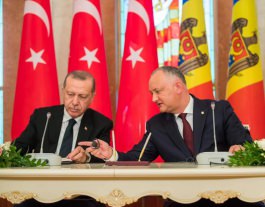 Președintele Igor Dodon a avut o întrevedere cu Președintele Turciei 