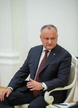 Президент Республики Молдова Игорь Додон провел встречу с Президентом Российской Федерации Владимиром Путиным