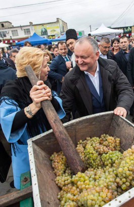  Igor Dodon a participat la Festivalul Vinului din Găgăuzia