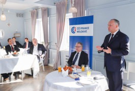 Igor Dodon a avut o întrevedere cu membrii Camerei de Comerț și Industrie France-Moldavie