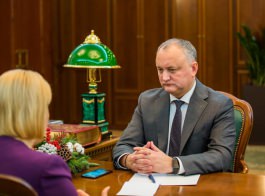 Igor Dodon a avut o întrevedere cu Irina Vlah