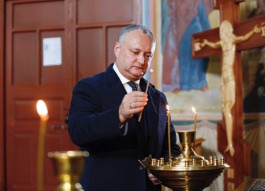 Игорь Додон посетил Свято-Вознесенский Ново-Нямецкий монастырь в с. Кицканы