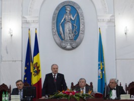 Moldovan president attends launch of book by former head of state