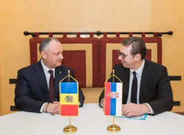 Президент Республики Молдова провел встречу с Президентом Республики Сербия