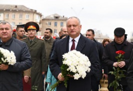 Igor Dodon a participat la evenimentele desfășurate cu prilejul aniversării a 75-a de la eliberarea orașului Bălți