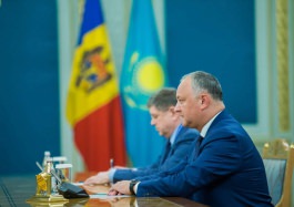 Президент Республики Молдова провел встречу с Президентом Республики Казахстан