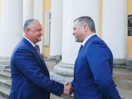 Игорь Додон встретился с генеральным секретарём Межпарламентской ассамблеи СНГ Дмитрием Кобицким