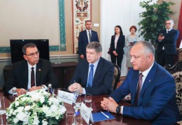 Igor Dodon s-a întîlnit cu secretarul general al Adunării Interparlamentare a CSI, Dmitrii Kobițki