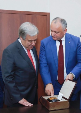 Президент Республики Молдова пообщался с Генеральным секретарем ООН