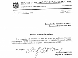 Vladimir Voronin a solicitat președintelui Nicolae Timofti să i se acorde protecție de stat