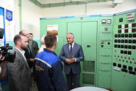 Igor Dodon a vizitat Nodul Hidrotehnic și cel Hidroenergetic din Costești