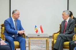 Președintele Republicii Moldova a avut o întrevedere cu Prim-ministrul Republicii Singapore