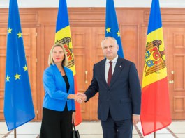 Președintele Republicii Moldova a avut o întrevedere cu Federica Mogherini