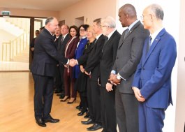 Președintele Republicii Moldova a avut o întrevedere cu șefii misiunilor diplomatice și ai organizațiilor internaționale