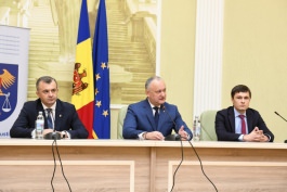 Igor Dodon a prezentat efectivelor ministerelor trei noi miniștri