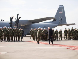 Николае Тимофти принял участие в церемонии откомандирования контингента Национальной армии в международную миротворческую миссию в Косово